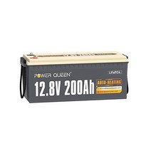 인산철배터리 Power Queen 12.8V 6Ah 리튬 철 인산염 LiFePO4 배터리 IP65 보호 등급 내장형 6A BMS 및 2000+ 긴 사이클 수명이 있는 딥 배터리, 12.8V200Ah 난방