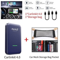 carlinkit 4.0 무선 carplay 상자 안드로이드 자동 미니 어댑터 업그레이드 audi vw poineer porsche honda 용 공장 자동차 재생 동글, 4.0과 가방