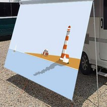 예쁜 디자인 타프 카라반 어닝 사이드월, 3M_심지6mm, 2in1어닝타프용