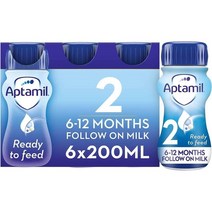 Aptamil Follow On Baby Milk Liquid Formula 압타밀 2단계 액상 분유 6-12개월 200ml 6팩