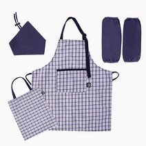 유아상점] 로이도이 인디고 앞치마 세트/어린이집준비물/신학기/입학/새학기/유치원/준비물/김장/요리/요리수업/앞치마세트/여아/유아동, M