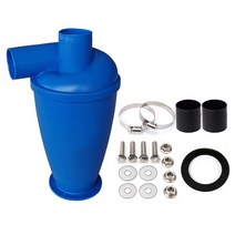 집진기 산업용 플랜지 베이스가 있는 사이클론 DIY 터보차저 캐니스터 진공 가정 청소, 블루, Blue