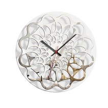 28cm 벽시계 Nonticking Sweep Movement 배터리 운영 홈 장식, 아크릴, 은