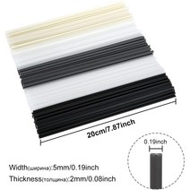 알곤용접봉플라스틱 용접봉 ABS PP PVC 200mm 길이 액세서리 40 개, 02 20pcs_04 PP white