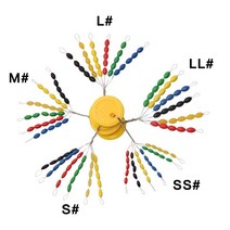 스마트전자찌 민물전자찌 캐스팅볼 쉬운 캐치 150Pcs 고무 플로트 중지 공간 콩 타원형 스토퍼 커넥터 라인, 06 Mixed