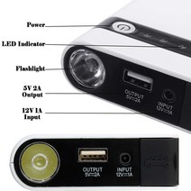 점프선 휴대용 고용량 케이블 24v 20000mAh 12V 휴대용 자동차 점프 스타터 비상 배터리 부스터 파워 뱅크, 한개옵션0