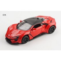다이캐스트 1:32 시뮬레이션 Lycan 자동차 모델 합금 슈퍼 스포츠 어린이 장난감 장식 금속 레이싱 당겨 컬렉션 선물, Bright Red