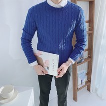 부드러운 꽈배기 라운드 니트(DS)