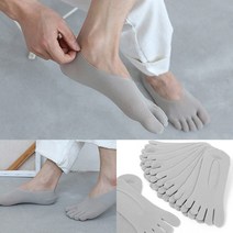남성 발가락 덧신 10켤레세트(그레이) 남자덧신양말 발땀억제 땀양말