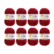 울클럽 대용량 고급수세미 뜨개실 100g 8볼 (총 800g), 103 진한레드, 1개