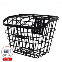 자전거 바구니 튼튼한 자전거 앞 바구니 전기 스쿠터 보관 홀더 액세서리 1 개, 02 Black