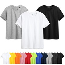 남녀공용 심플 라운드 무지 반팔티 (SCC5208PT)