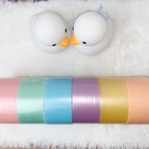 QDY 대왕 펄 끈끈이 볼 테이프 공 만들기 장난감 집콕 말랑이 8cm 반짝이 찐득볼 만들기, 1롤, 블루