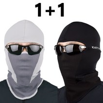 카투스 MAX 바라클라바 1+1 자전거두건 쿨기능성 바라클라바 얼굴마스크, 블랙+그레이
