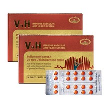 네이쳐스탑 VnH 호주 폴리코사놀 12mg 코큐텐 코엔자임큐텐 Co-Q10 유비데카레논 50mg 30정 2개 네이처스탑 2개월분