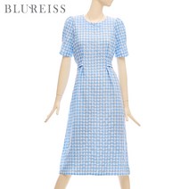 [블루레이스] 깅엄체크트임롱원피스_B2M1OP3341