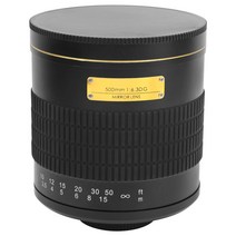 망원 렌즈 500mm F6.3 다층 MC 코팅 매뉴얼 포커스 미러 디자인 어댑터 링 초망원 렌즈 수납 백 포함 캐논 EF마운트 SLR 카메라용 피트(블랙)