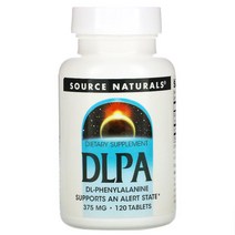 Source Naturals 소스내츄럴스 DLPA 375mg 120정 페닐알라닌 DL페닐알라닌 칼슘 소비톨 솔비톨 소르비톨 sorbitol Phenylalanine calcium
