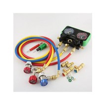 매니폴드 MANIFOLD HOWHI 압력 게이지 호스 키트 보관함 포함 냉매 자동차 에어컨 R134A R22 R410, 1개