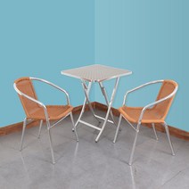 야외의자 테라스 비치 라운지 체어 팔걸이 캠핑 발코니 카페 가게 실외 알루미늄, 옵션24
