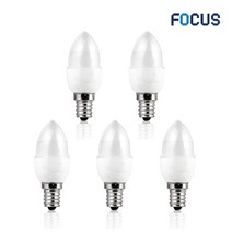 포커스 LED 고추구 연등조명 1W E12 5개입, 주광색, 1개