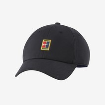 나이키코트 헤리티지86 DJ6147-010 매장입고 테니스 로고 모자 캡, ONE SIZE