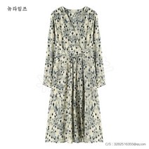 플라워 원피스 봄가을 빅 사이즈 캐주얼 스커트 뉴타임즈 C11 N843W829