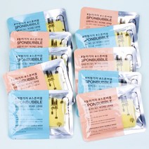 사비아 바디버블 스폰버블 일회용 샤워 스폰지 + 바디워시, 10개, 15ml, 아쿠아마린5개/퓨어부케5개