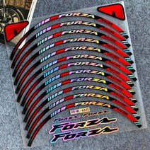 14 인치 15 오토바이 휠 스티커 반사 림 스쿠터 허브 스트립 데칼 액세서리 혼다 포르자 125 250 300 350 MF13, A