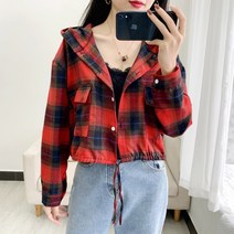 숏자켓 봄자켓 퀼팅 가을옷 체크 자켓 청자켓 루즈핏 50대여성 반팔자켓 하프 여성7부