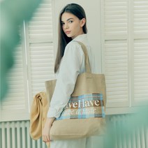 해브해브 체크 패치 백 라지 (3 color) 해브해브 에코백 캔버스백 데일리백 골프백