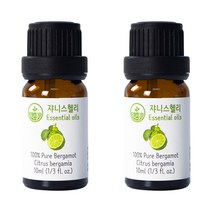 쟈니스헬리 천연 아로마 에센셜 오일 10ml 2P, 베르가못 오일 10ml 2P