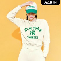 MLB 여성 바시티 컴포터블 크롭 맨투맨 NY (Cream)
