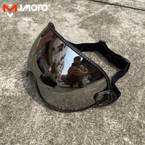 바이크헬멧 하이바 반모 오토바이 헬멧 버블 바이저 렌즈 고글 벨 모토 3/로얄/SHOEI P-ZERO/심슨 레트로 안경 장비에 대한 안개 방지