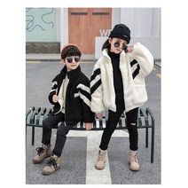 주니어 브이라인 루즈 뽀글이 겨울점퍼