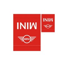 언제나말금 미니쿠퍼 엠블럼 태그 라벨 스티커 튜닝 악세사리, 05)레드+화이트로고