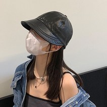 바보사랑 피유스 빈티지 레더 볼캡 여성모자.카플스