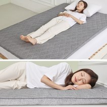 [국산] 바닥요매트 공간활용 3단 접이식 사계절 편안한 누빔요매트 접는요 두꺼운패드 3size, 핑크
