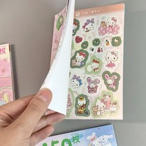 스티커북 쿠로미 빈티지 산리오 체크카드스티커 꾸미기, 케이티 캣츠 한 권