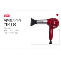 예스뷰티 전문가용 헤어드라이어YB-1350, 선택▷레드