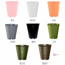 SBD_플라스틱 거실화분 아파트텃밭 홈가드닝 인테리어화단 실내 미니 키우기 옥상 사무실 꾸미기 화이트 흰색 원형_sbd, SBD☆DAMDDA 라운드라인480, 펄그린