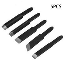 조각칼 나무 플라스틱 우드카빙 평끌 다용도 전동 5 Pcs 금속 조각 블레이드 키트 전기 공작 기계 손 도구 부품에 68mm 교체 액세서리, 한개옵션0