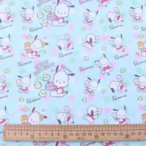 천원단 원단천 너비 145cm Sanrio Pochacco 일본 폴리 에스터 코튼 원단 바느질 옷 패치 워크 퀼트 DIY 재, 05 5_01 0.5yard (45X140cm)