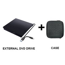 광학디스크 드라이브외장 DVD 드라이브 USB 3.0 휴대용 CD/DVD/-RW 드라이브/DVD 플레이어 노트북 CD ROM, 02 Black Add Case