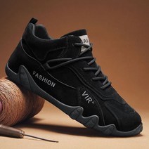 바이크 간지나는 숏부츠 Ankle Boots for Men Casual Plush Warm Snow Winter Sneaker Non Slip Work Shoes, 03 Black