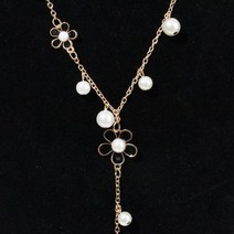 여성 꽃 긴 목걸이 패션 시뮬레이션 진주 보석 술 Perlas & 펜던트 Bijoux Femme Perle