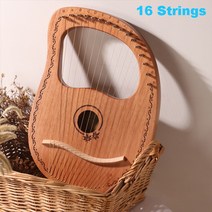 HARP 미니 리라 하프 하프 현 거문고 나무 마호가니 뮤지컬 초보자 악기 매칭 선물 핸드백, 05 16 String Wood color