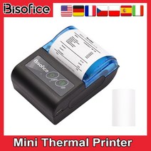 미니 프린트 Bisofice 휴대용 감열식 2 인치 무선 USB 영수증 청구서 티켓 58mm 인쇄 용지 판매 소매 소형, 단일옵션