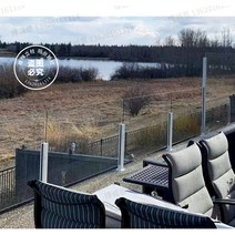 계단난간 304 스테인레스 베란다 유리 가드 실내외 다락방 난간 펜스 모던 글라스 계단 손잡이 기둥, 구운 화이트 플러스 25위안/스틱