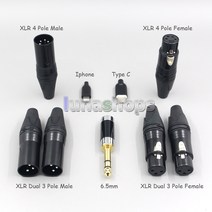 Ln00589 16 코어 실버 OCC OFC 혼합 편조 케이블 포커스 클리어 Elear Elex Elegia Stellia 3.5mm 핀, 07 4 in 1 plug_07 4m